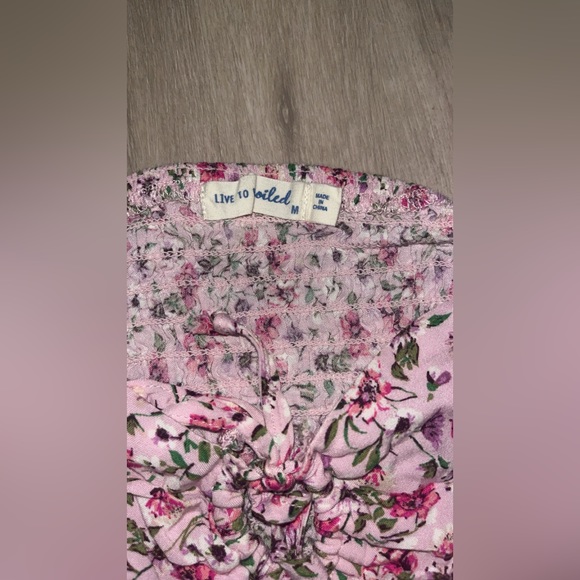 Pink flower cropped top - Picture 4 of 4